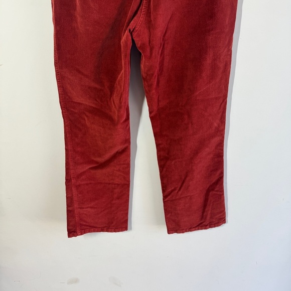 Woolrich Red Corduroy Pants Women’s Size 8 Mid Rise Straight Leg Cotton Blend - Picture 8 of 12